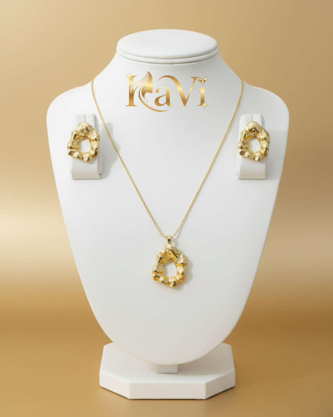 Braided design Pendant Necklace & Earrings Set – by KaVi